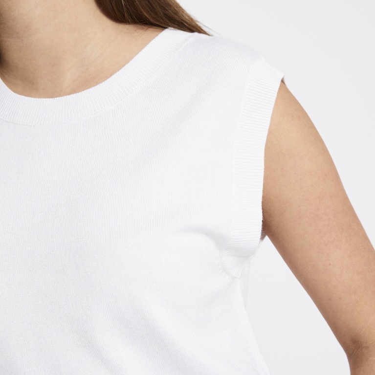Fine-knit vest "Vickie" White